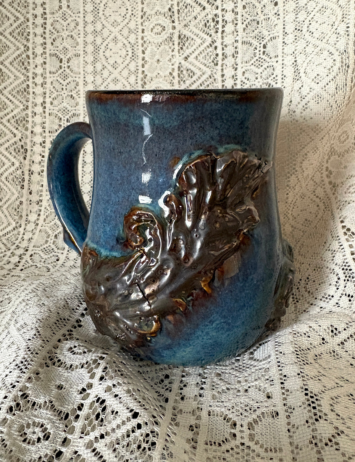 Filigree Mug - Blue