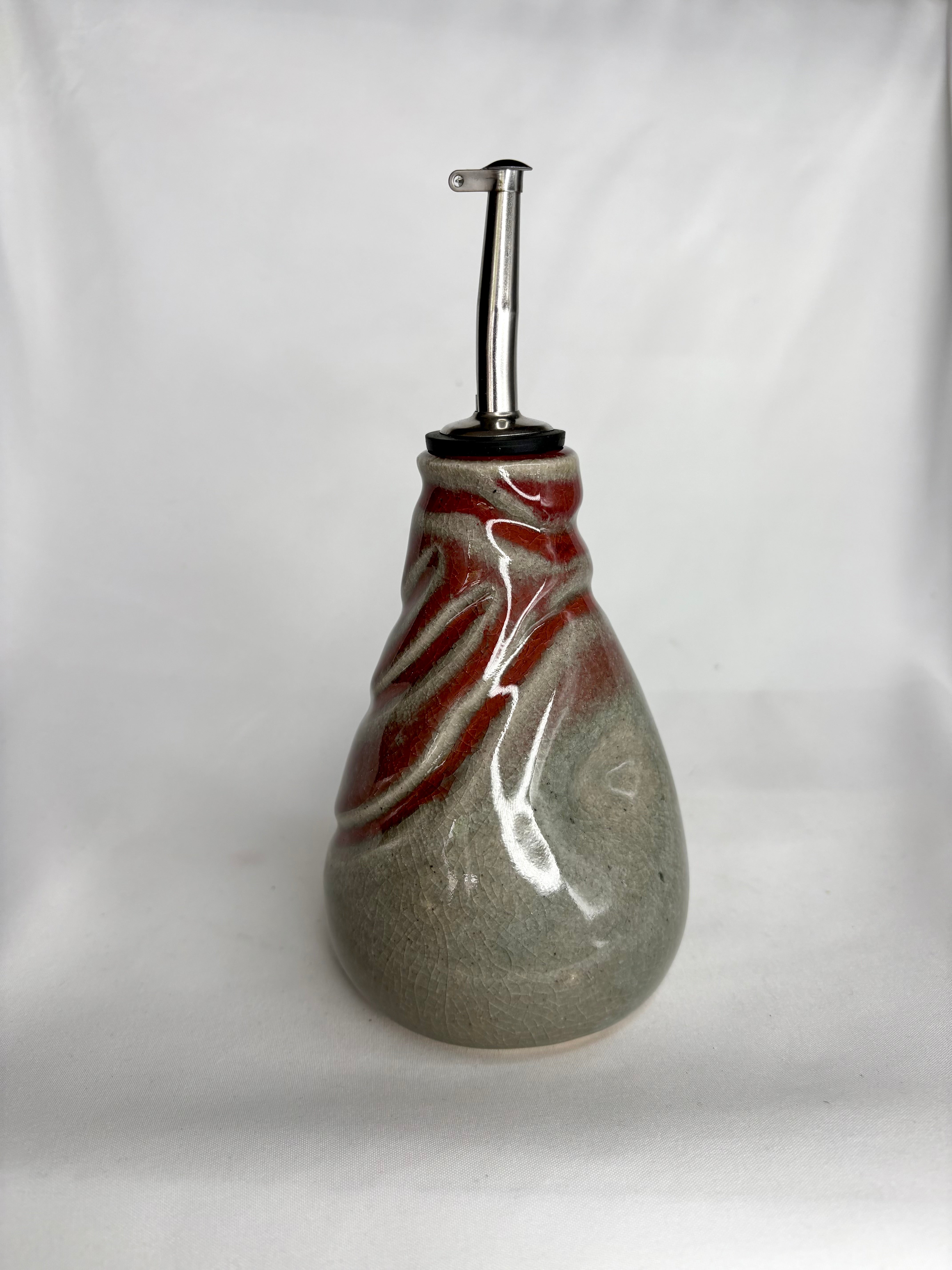 Curved Ruby Oil Bottle