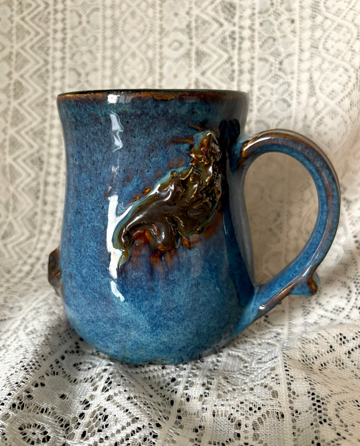 Filigree Mug - Blue