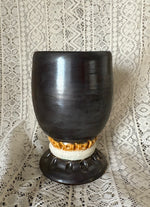 Load image into Gallery viewer, Metallic and Cognac Goblet
