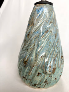 Melting Blue Carved Oil Bottle