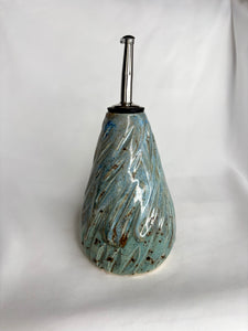 Melting Blue Carved Oil Bottle