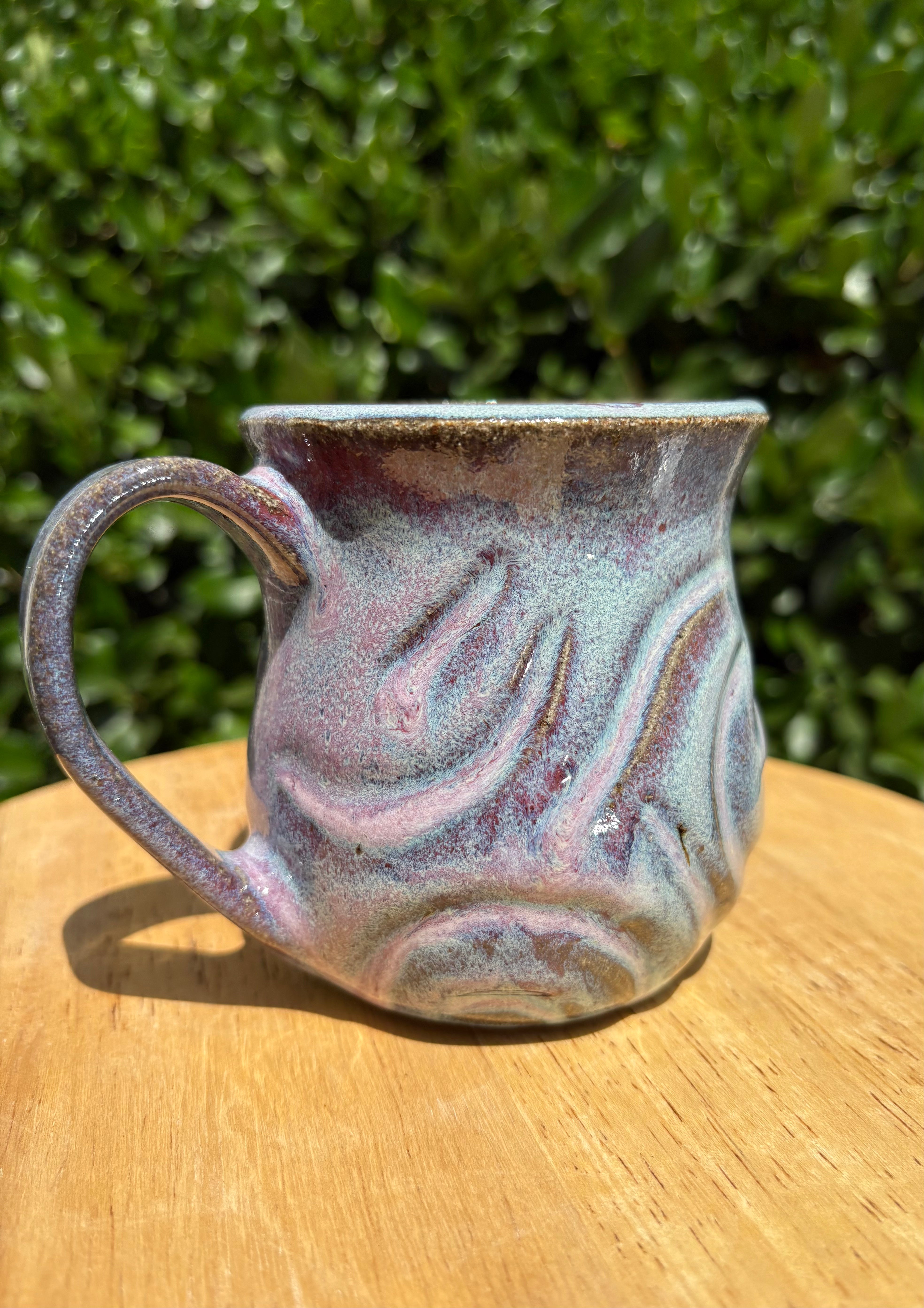 Melting Purple Carved Mug