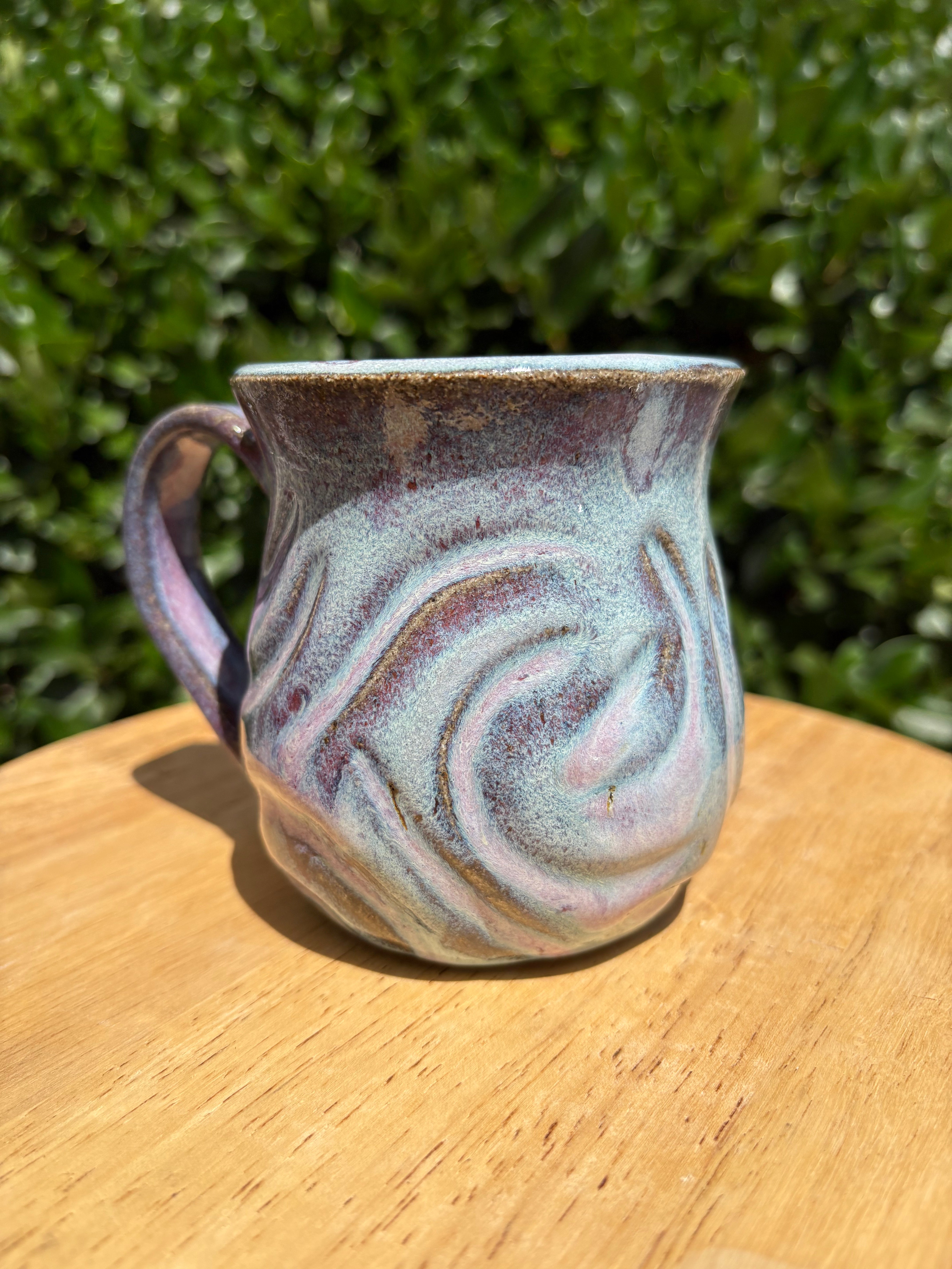 Melting Purple Carved Mug