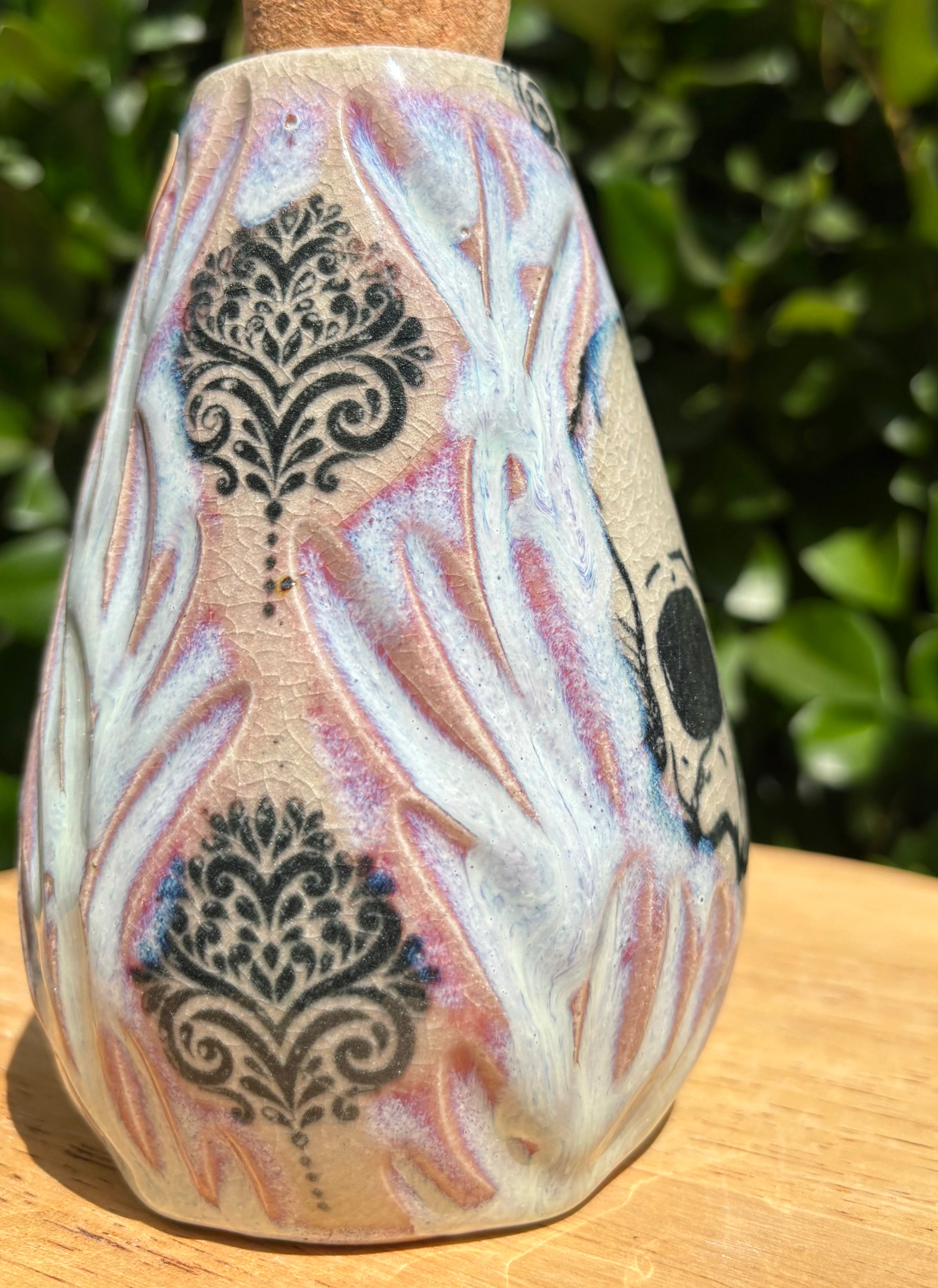 Purple Victorian Skull Soap Dispenser