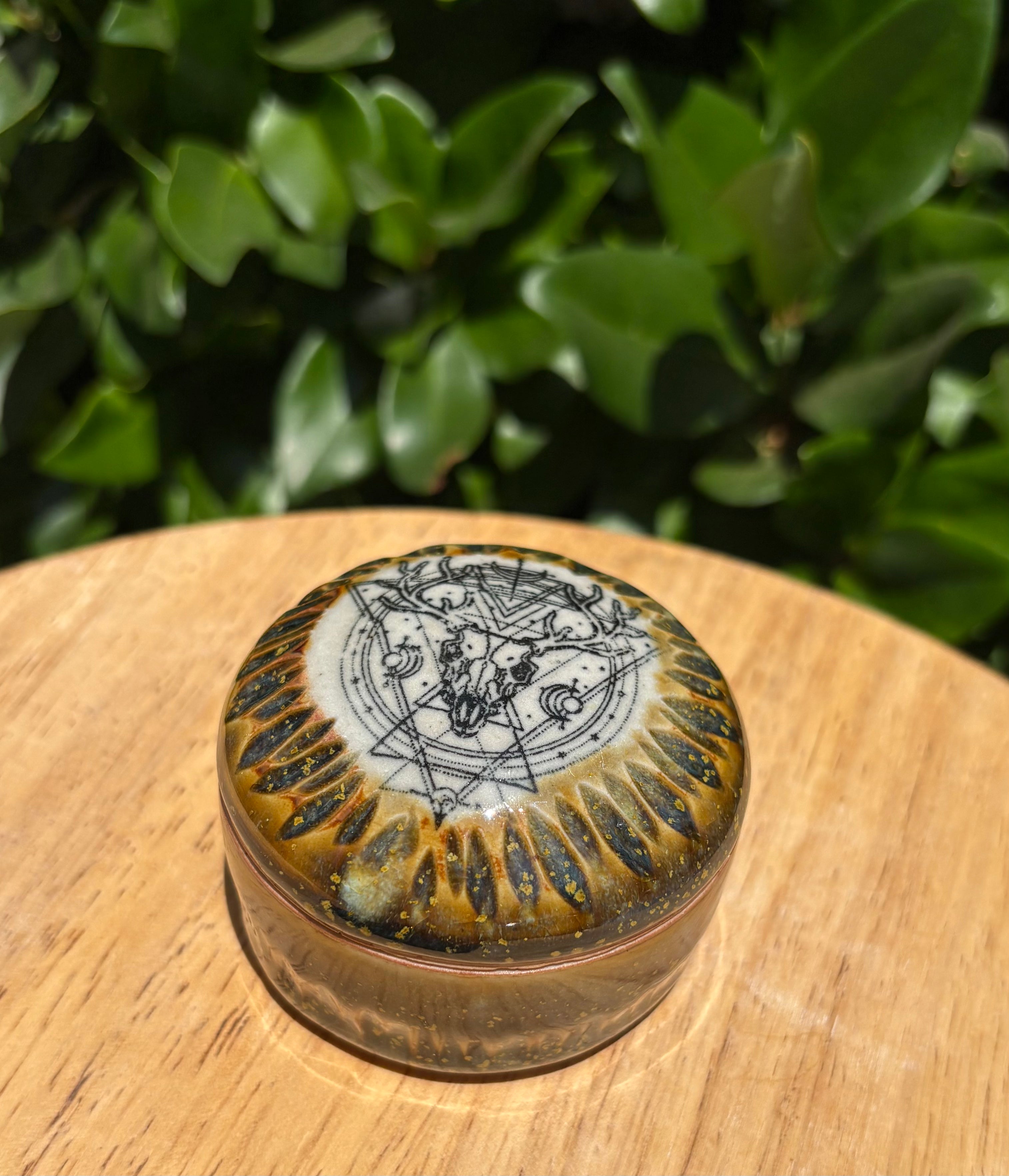 Deer Skull Apothecary Lidded Jar - sm