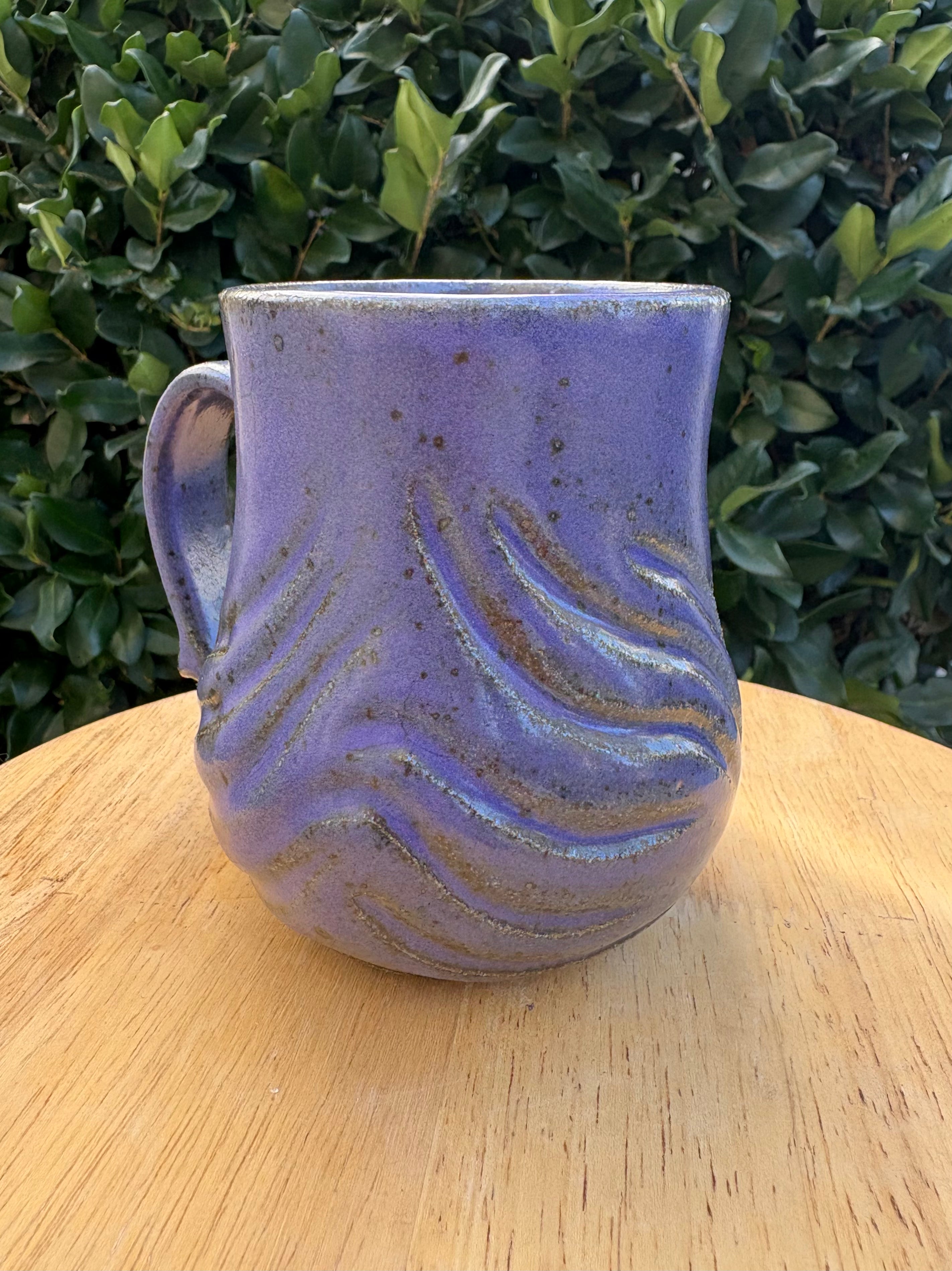 Purple Carved Mug