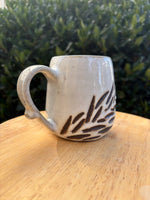 Load image into Gallery viewer, White Laurel Carved Mug
