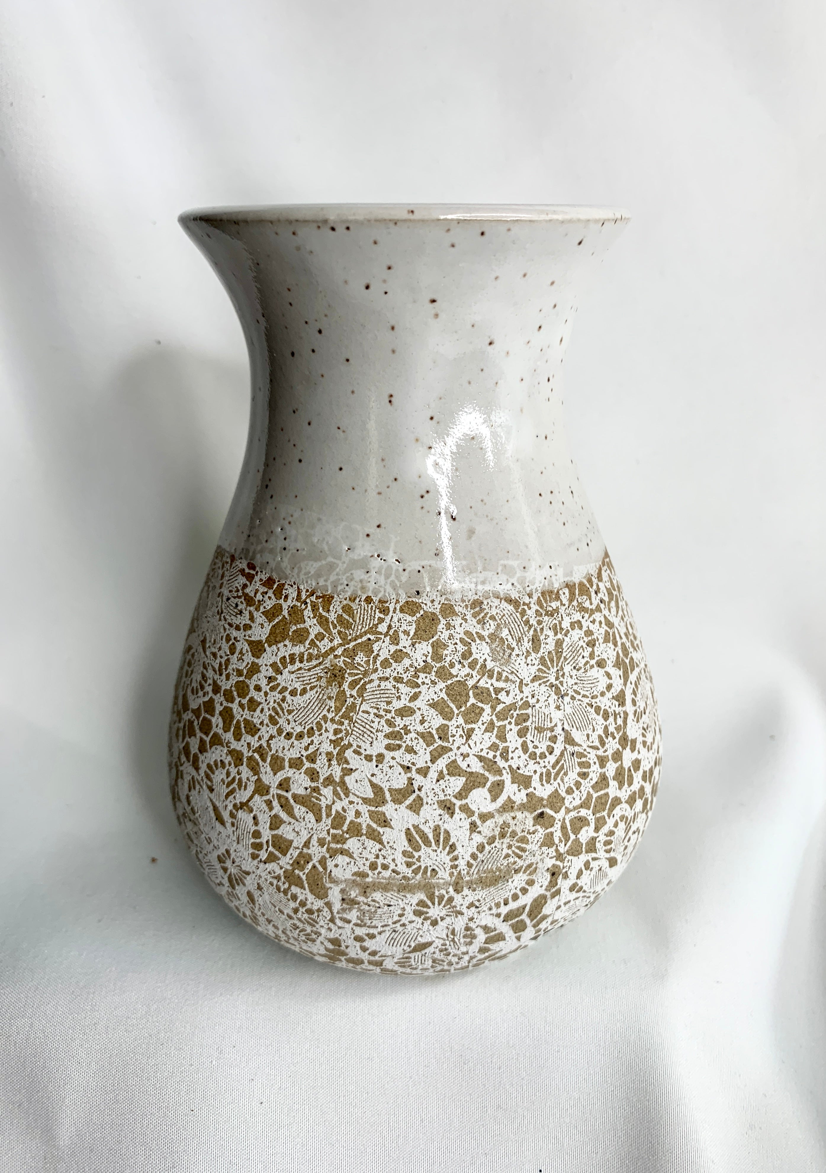 White Lace Vase