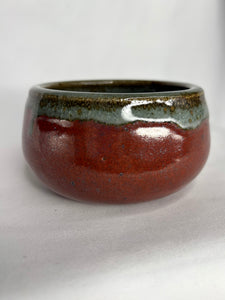 Rounded Red Dipped Bowl